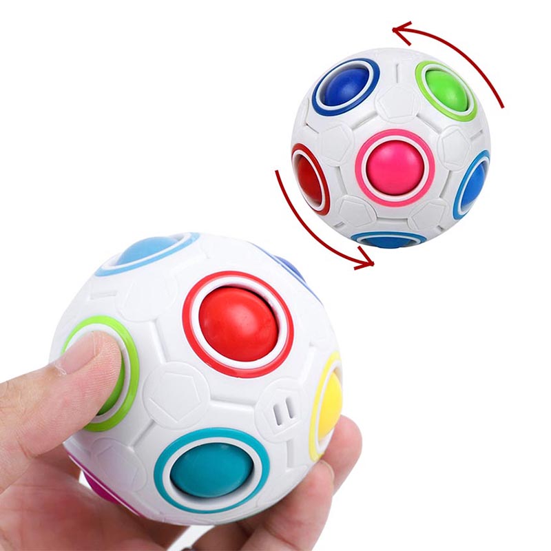 Magic Rubix Cube Rainbow Ball Fidget Toys for Children