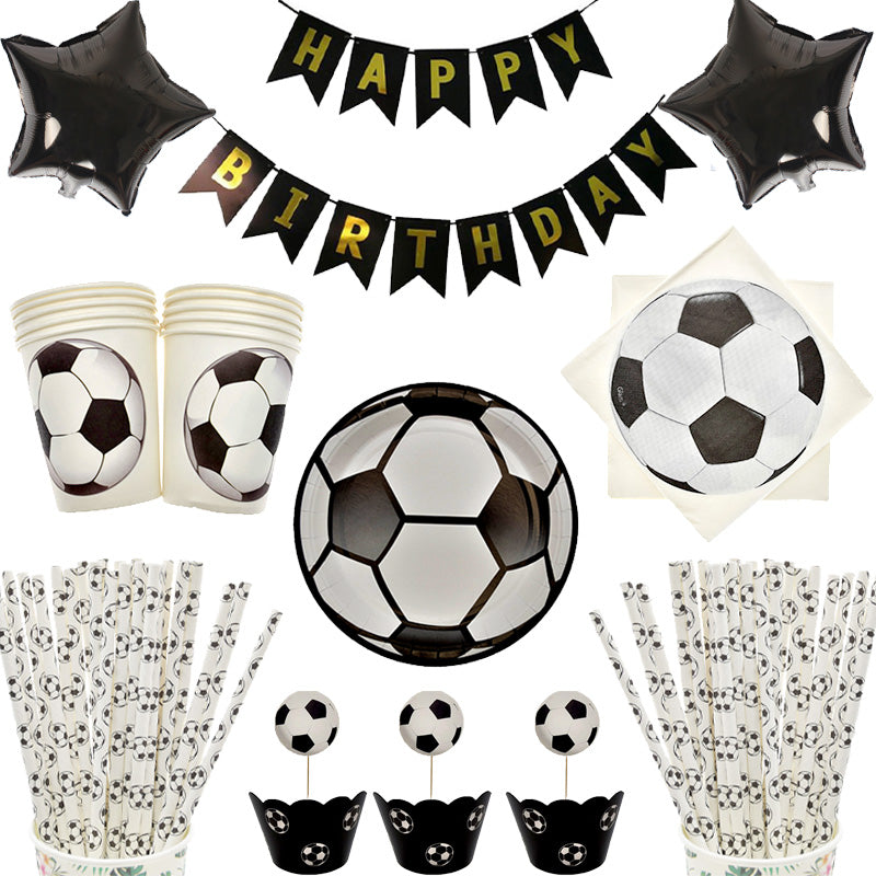 World Cup Football Theme Disposable Tableware Sport boy Birthday Party Supplies