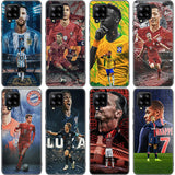 Football star player Case For Samsung Galaxy A12 A02S A22 A32 A52 A72 A71 A51 A41 A31 A21 A11 A50 A70 A10S A20S Black Soft Cover