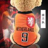 T Shirt Dog Clothes for Small Large Dogs Summer Pets Clothes Spitz Labrador Jersey Basketball Soccer Football National Team Vest