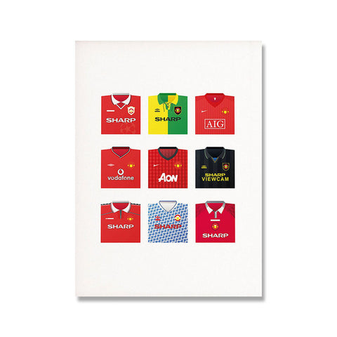 Nordic Poster Manchester United Classic Shirts Canvas Painting