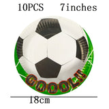 Soccer Football Theme Kids Party Birthday Party Decoration Set Cup