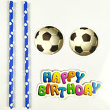 Soccer Football Theme Kids Party Birthday Party Decoration Set Cup