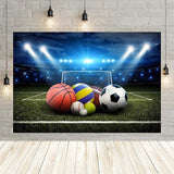 Soccer Field Stadium Grassland Background Decoration