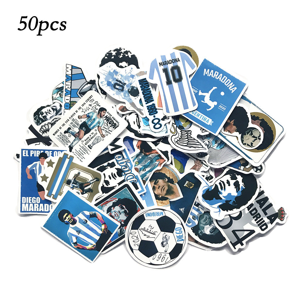 Soccer Player Stickers For Car Helmet DIY Gift Box