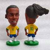 Soccerwe 6.5cm Brazil Cartoon Soccer Star Dolls Fans Gift Yellow Kit