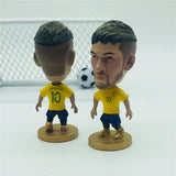 Soccerwe 6.5cm Brazil Cartoon Soccer Star Dolls Fans Gift Yellow Kit