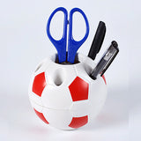 Football Ball Shape Pen Pencil Holder Soccer Ball Makeup Brush Holders Student Supplies Football Sports Gift Desktop Decoration