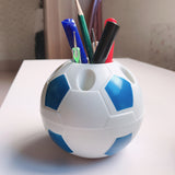 Football Ball Shape Pen Pencil Holder Soccer Ball Makeup Brush Holders Student Supplies Football Sports Gift Desktop Decoration