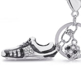 Crystal Football Soccer Shoes Rhinestone Keychains Gift For Her