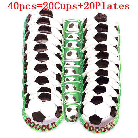 2022 Green Football World Cup Theme Cutlery Sets