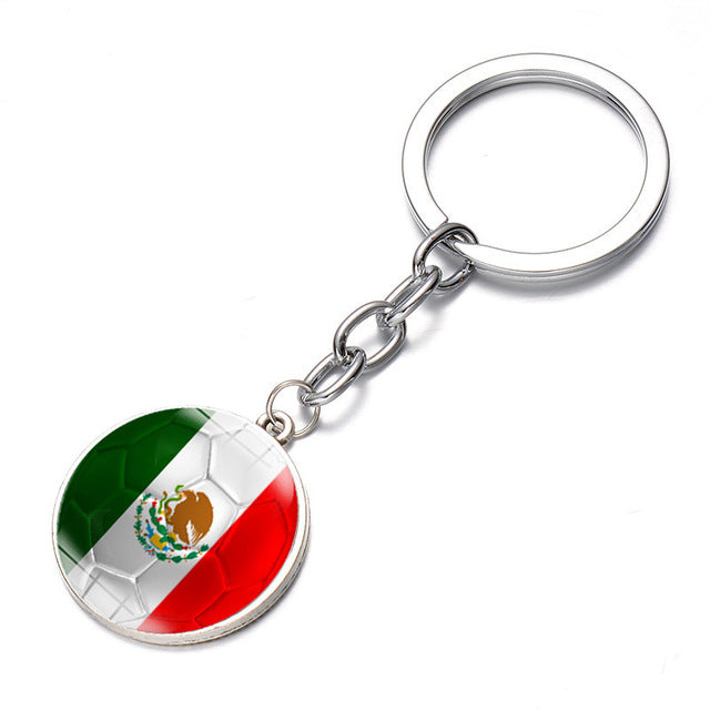 New 2022 Qatar World Cup Souvenirs Time Gem Key Chain