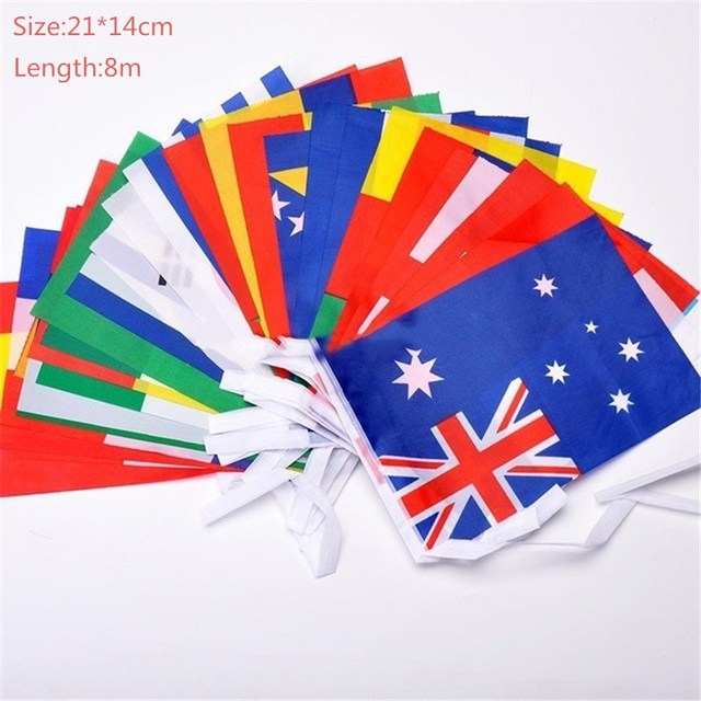 2022 Qatar World Cup Football soccer International String Flags