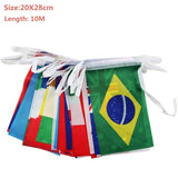 2022 Qatar World Cup Football soccer International String Flags