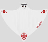 World Cup Moscot Cape Cloak 2022 Qatar World Cup Mascot La&#39;eeb Cape Women Hijab Kids Moscot Cape World Cup Cosplay Costume Hijab