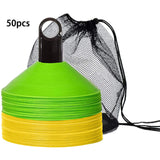 Set of 50 Agility Soccer Cones With Carry Bag And Holder