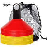 Set of 50 Agility Soccer Cones With Carry Bag And Holder