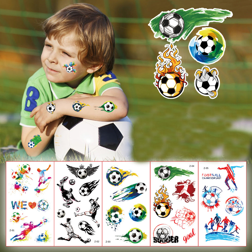 Waterproof football tattoo stickers