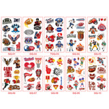 Waterproof football tattoo stickers