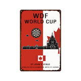 Game Bar Darts Metal Plate World Cup Cheer Painting