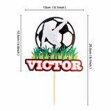 Football Cake Topper for Boy Girl Soccer Happy Birthday Decoration