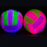 Pet Dogs Flashing Football Shape Led Light Sound Bouncy Ball Funny Kids Funny Toy Interactive Dog Cat Chew Toys Small Large Dogs