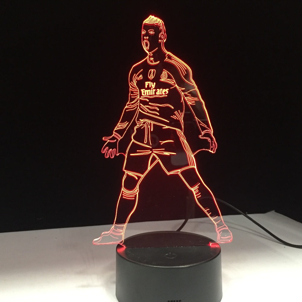 Football Soccer Player 3D Lamp