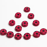 Cute Football Pattern 20Pcs Lead-Free Wood Beads For Jewelry Making Accessories Bracelets