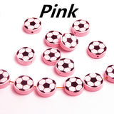 Cute Football Pattern 20Pcs Lead-Free Wood Beads For Jewelry Making Accessories Bracelets