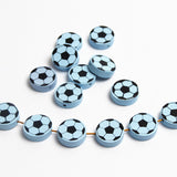 Cute Football Pattern 20Pcs Lead-Free Wood Beads For Jewelry Making Accessories Bracelets