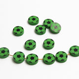 Cute Football Pattern 20Pcs Lead-Free Wood Beads For Jewelry Making Accessories Bracelets